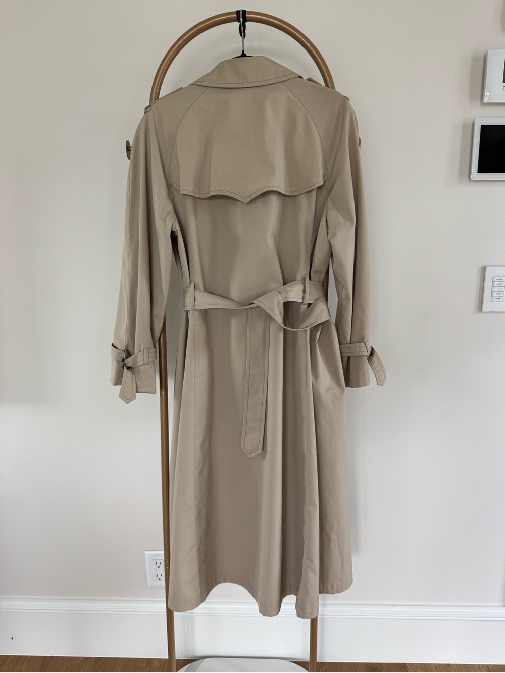 Vintage London Fog Light Beige Trench Coat size 16/XL - Picture 5 of 10